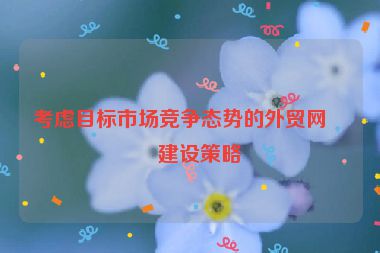 考慮目標(biāo)市場競爭態(tài)勢的外貿(mào)網(wǎng)站建設(shè)策略