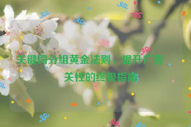 關(guān)鍵詞分組黃金法則，提升廣告相關(guān)性的終極指南