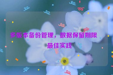 多版本備份管理，數(shù)據(jù)保留期限的最佳實踐