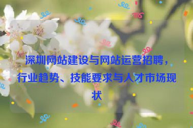 深圳網(wǎng)站建設(shè)與網(wǎng)站運(yùn)營(yíng)招聘，行業(yè)趨勢(shì)、技能要求與人才市場(chǎng)現(xiàn)狀