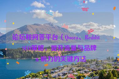 論壇和問答平臺(tái)（Quora、Reddit）SEO策略，提升流量與品牌影響力的關(guān)鍵方法