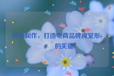 網(wǎng)站制作，打造電商品牌視覺(jué)形象的關(guān)鍵