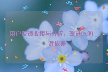 用戶反饋收集與分析，改進UX的關(guān)鍵依據(jù)