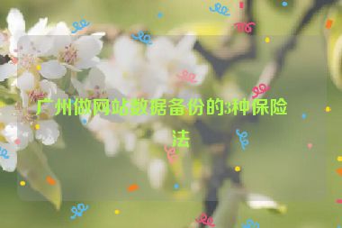 廣州做網(wǎng)站數(shù)據(jù)備份的3種保險方法