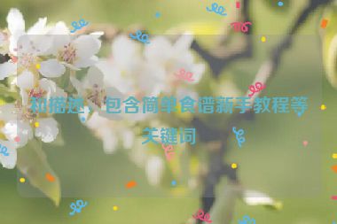 和描述，包含簡單食譜新手教程等關(guān)鍵詞