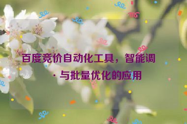 百度競價自動化工具，智能調(diào)價與批量優(yōu)化的應用