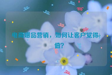 電商贈(zèng)品營(yíng)銷(xiāo)，如何讓客戶(hù)覺(jué)得超值？