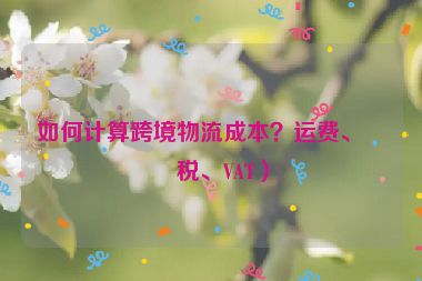如何計算跨境物流成本？運費、關稅、VAT）