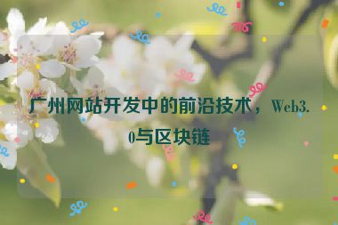廣州網(wǎng)站開發(fā)中的前沿技術(shù)，Web3.0與區(qū)塊鏈