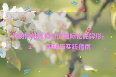 外貿(mào)網(wǎng)站如何打造國際化品牌形象，策略與實踐指南