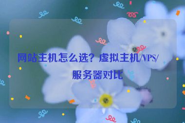 網(wǎng)站主機怎么選？虛擬主機/VPS/云服務(wù)器對比