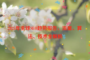 2025年全球SEO趨勢(shì)報(bào)告，流量、算法、技術(shù)全解析