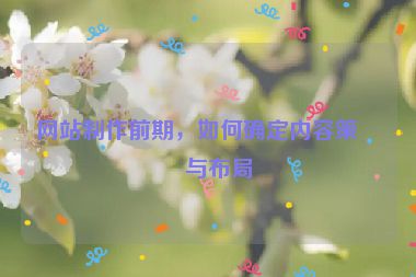 網(wǎng)站制作前期，如何確定內(nèi)容策略與布局