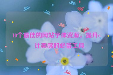 10個(gè)最佳的網(wǎng)站字體資源，提升設(shè)計(jì)美感的必備工具