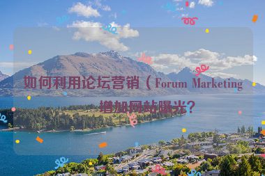 如何利用論壇營銷（Forum Marketing）增加網(wǎng)站曝光？