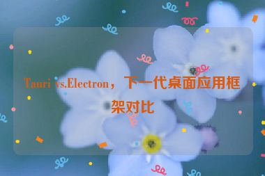 Tauri vs.Electron，下一代桌面應(yīng)用框架對(duì)比