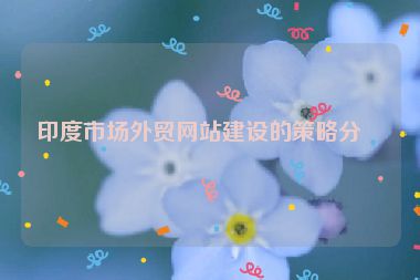 印度市場(chǎng)外貿(mào)網(wǎng)站建設(shè)的策略分析