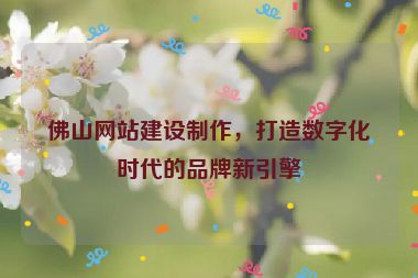 佛山網(wǎng)站建設(shè)制作，打造數(shù)字化時代的品牌新引擎