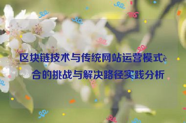 區(qū)塊鏈技術(shù)與傳統(tǒng)網(wǎng)站運(yùn)營模式融合的挑戰(zhàn)與解決路徑實(shí)踐分析