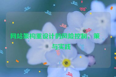 網(wǎng)站架構(gòu)重設(shè)計的風(fēng)險控制，策略與實踐