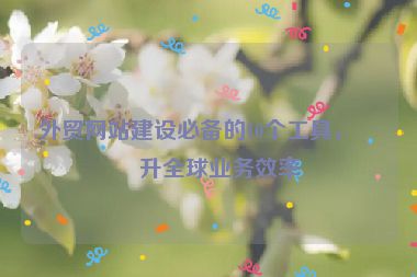 外貿網站建設必備的10個工具，提升全球業(yè)務效率