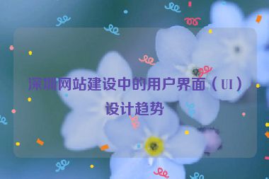 深圳網(wǎng)站建設(shè)中的用戶界面（UI）設(shè)計(jì)趨勢(shì)