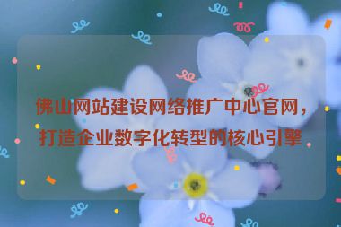 佛山網(wǎng)站建設(shè)網(wǎng)絡(luò)推廣中心官網(wǎng)，打造企業(yè)數(shù)字化轉(zhuǎn)型的核心引擎
