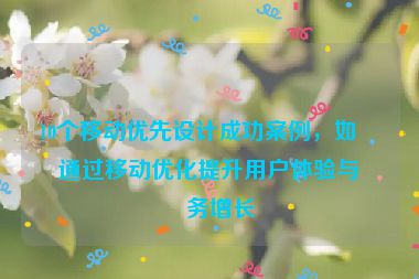 10個移動優(yōu)先設(shè)計成功案例，如何通過移動優(yōu)化提升用戶體驗與業(yè)務(wù)增長