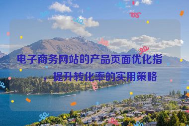 電子商務(wù)網(wǎng)站的產(chǎn)品頁面優(yōu)化指南，提升轉(zhuǎn)化率的實(shí)用策略