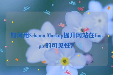 如何用Schema Markup提升網(wǎng)站在Google的可見(jiàn)性？