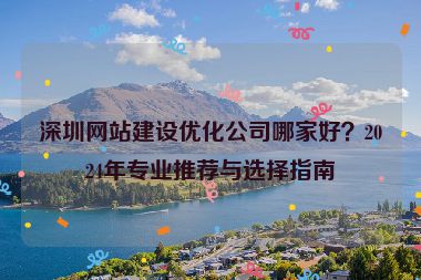 深圳網(wǎng)站建設(shè)優(yōu)化公司哪家好？2024年專業(yè)推薦與選擇指南