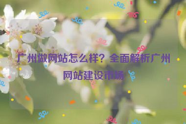 廣州做網(wǎng)站怎么樣？全面解析廣州網(wǎng)站建設(shè)市場(chǎng)