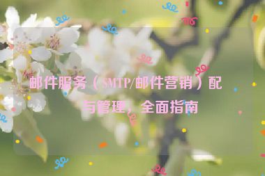 郵件服務（SMTP/郵件營銷）配置與管理，全面指南