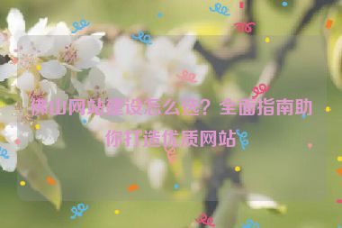 佛山網(wǎng)站建設(shè)怎么選？全面指南助你打造優(yōu)質(zhì)網(wǎng)站