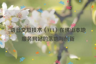 語音交互技術(shù)（VUI）在佛山本地服務(wù)網(wǎng)站的落地與創(chuàng)新