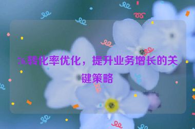 76.轉(zhuǎn)化率優(yōu)化，提升業(yè)務(wù)增長(zhǎng)的關(guān)鍵策略