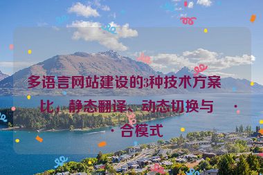 多語言網(wǎng)站建設(shè)的3種技術(shù)方案對比，靜態(tài)翻譯、動態(tài)切換與混合模式