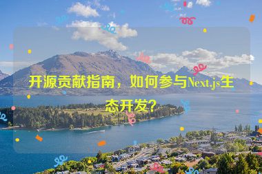 開(kāi)源貢獻(xiàn)指南，如何參與Next.js生態(tài)開(kāi)發(fā)？