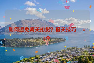 如何避免海關扣貨？報關技巧大全
