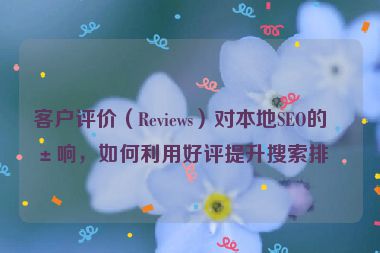 客戶評(píng)價(jià)（Reviews）對(duì)本地SEO的影響，如何利用好評(píng)提升搜索排名
