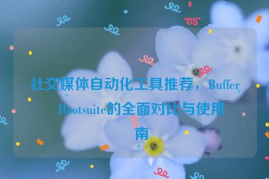 社交媒體自動化工具推薦，Buffer與Hootsuite的全面對比與使用指南
