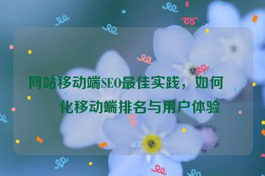 網(wǎng)站移動(dòng)端SEO最佳實(shí)踐，如何優(yōu)化移動(dòng)端排名與用戶體驗(yàn)