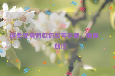 避免使用同款仿款等字眼，確保原創(chuàng)性