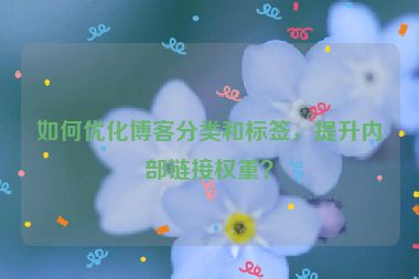 如何優(yōu)化博客分類和標簽，提升內(nèi)部鏈接權(quán)重？