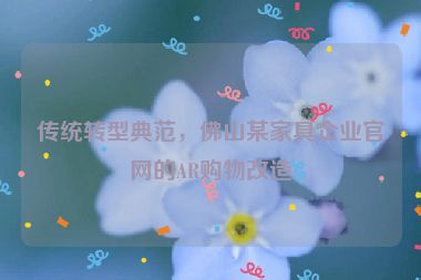 傳統(tǒng)轉(zhuǎn)型典范，佛山某家具企業(yè)官網(wǎng)的AR購物改造