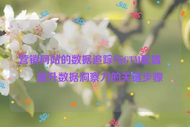 營銷網(wǎng)站的數(shù)據(jù)追蹤與GTM配置，提升數(shù)據(jù)洞察力的關(guān)鍵步驟