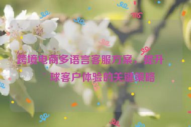 跨境電商多語言客服方案，提升全球客戶體驗(yàn)的關(guān)鍵策略