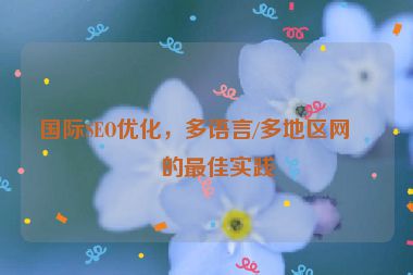 國際SEO優(yōu)化，多語言/多地區(qū)網(wǎng)站的最佳實(shí)踐