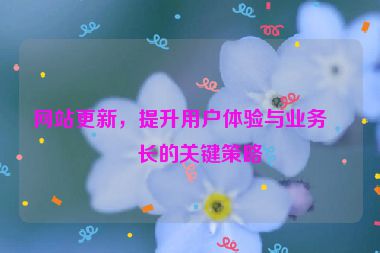 網(wǎng)站更新，提升用戶體驗(yàn)與業(yè)務(wù)增長(zhǎng)的關(guān)鍵策略