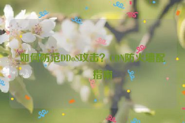 如何防范DDoS攻擊？CDN防火墻配置指南